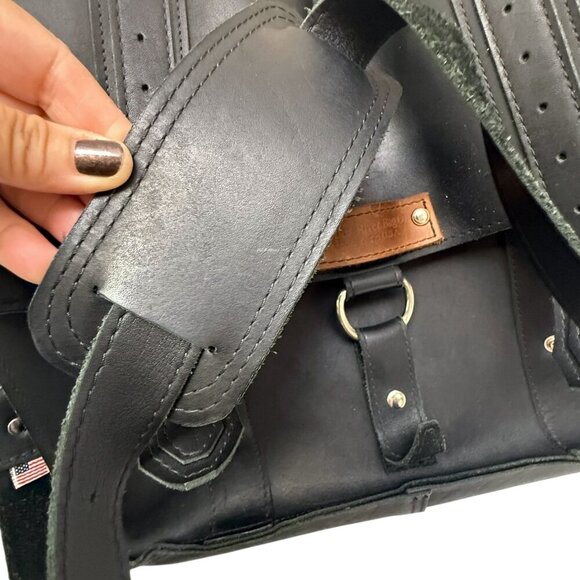 Copper River Bag Large Voyager Laptop Briefcase Black Leather Messenger 17" - Picture 15 of 16